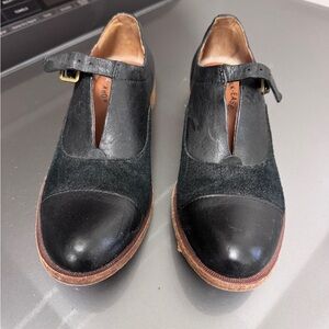 Kork-Ease Black Leather Mary Jane Shoes